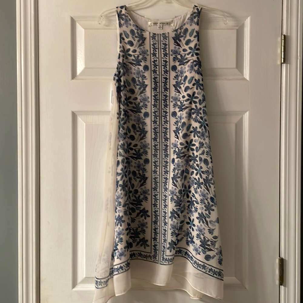 Off-White Navy Flower Dress
